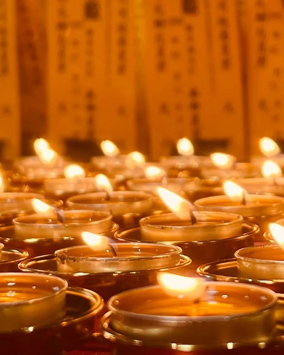 壇場中一盞盞點燃的元辰祈福燈